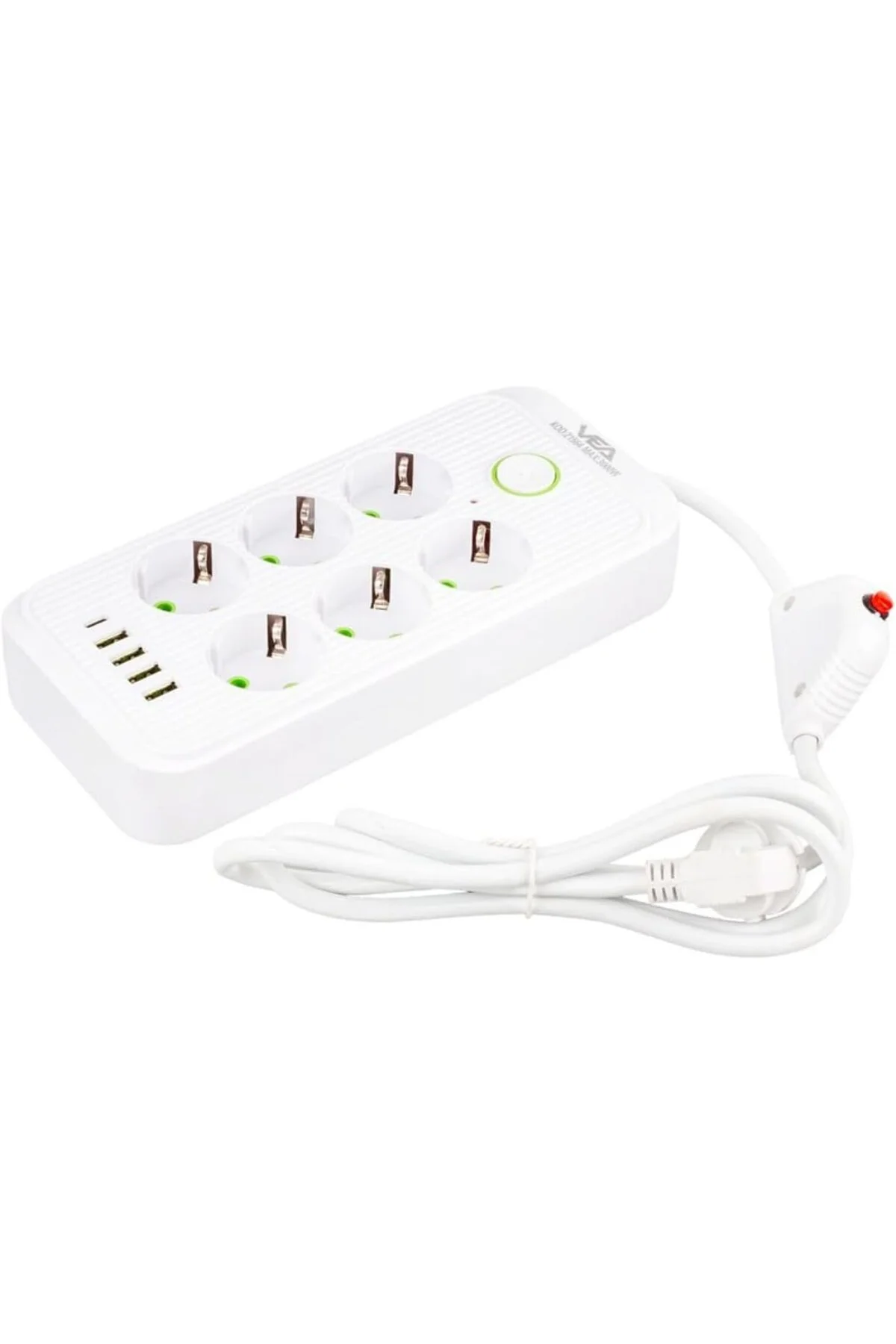 CPU ELEKTRONİK Cpets- Va-21564 6li 1.5 Metre Kablolu 4 Usbli Beyaz Akim Korumali Priz Diğer