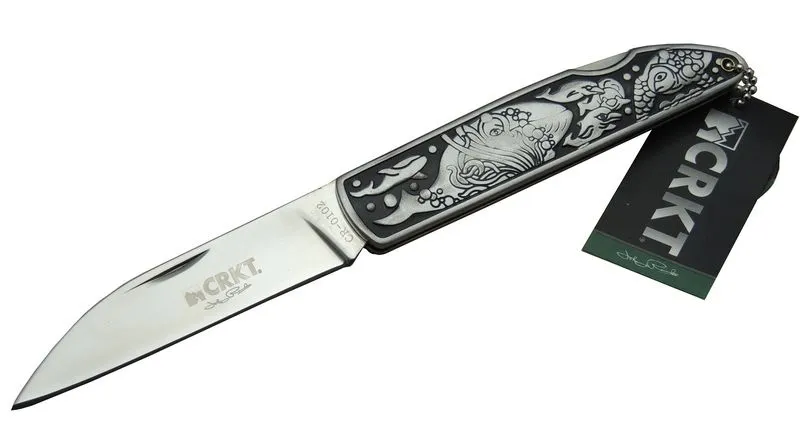 Cr 0102 Kamp Çakı 20 Cm - Balık Desenli Metal Sap, Kılıflı, Kutul
