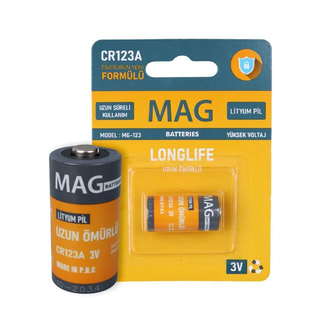 CR123A 3 Volt Lityum Fotoğraf Makinesi Pili Tekli Blister (4741)