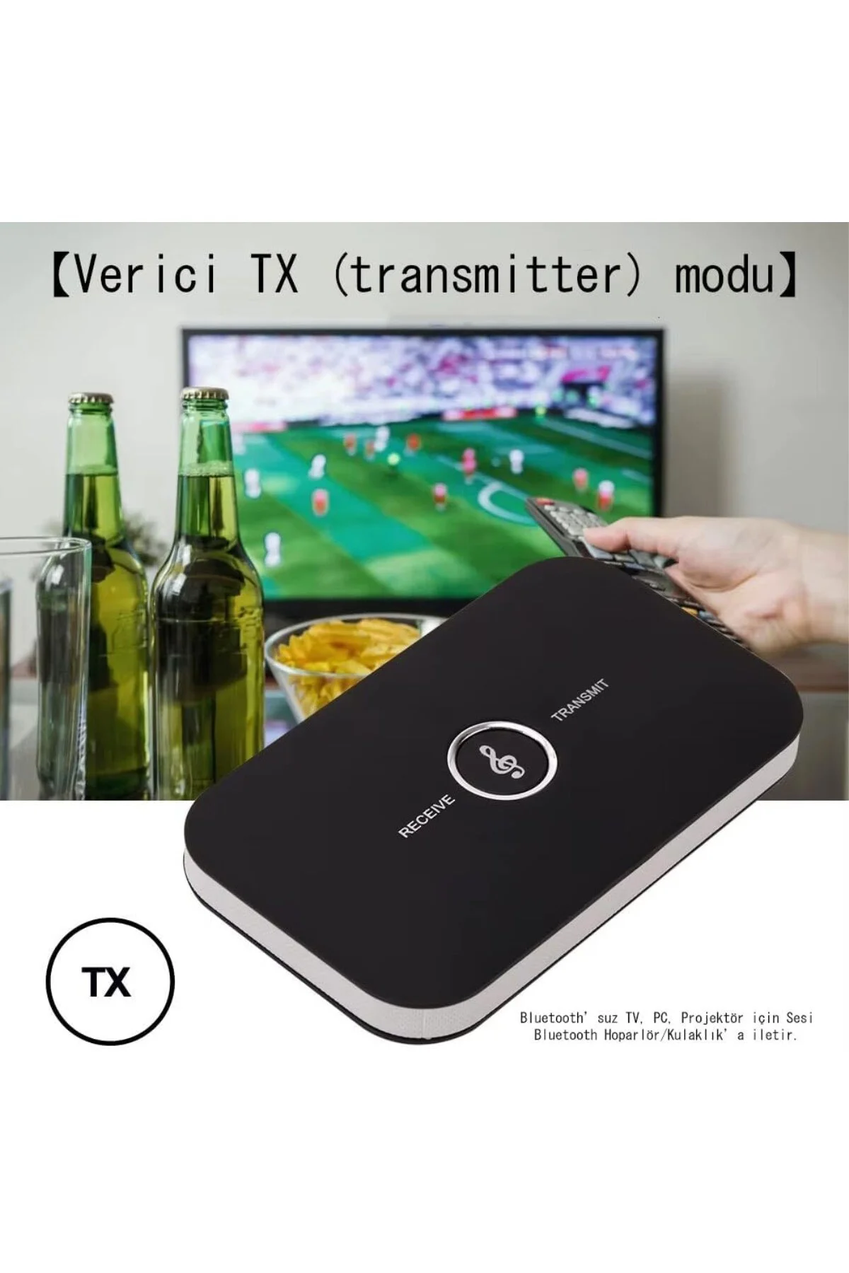 CR19 Kablosuz 2in1 A2DP Bluetooth 5.0 Ses Adaptörü Alıcı-Verici T