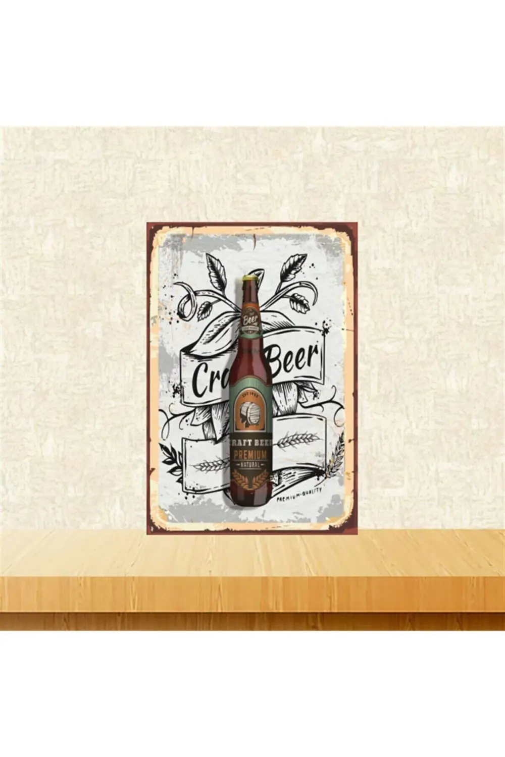 Craft Beer 20-30 Cm Retro Ahşap Tablo Tkfx5235