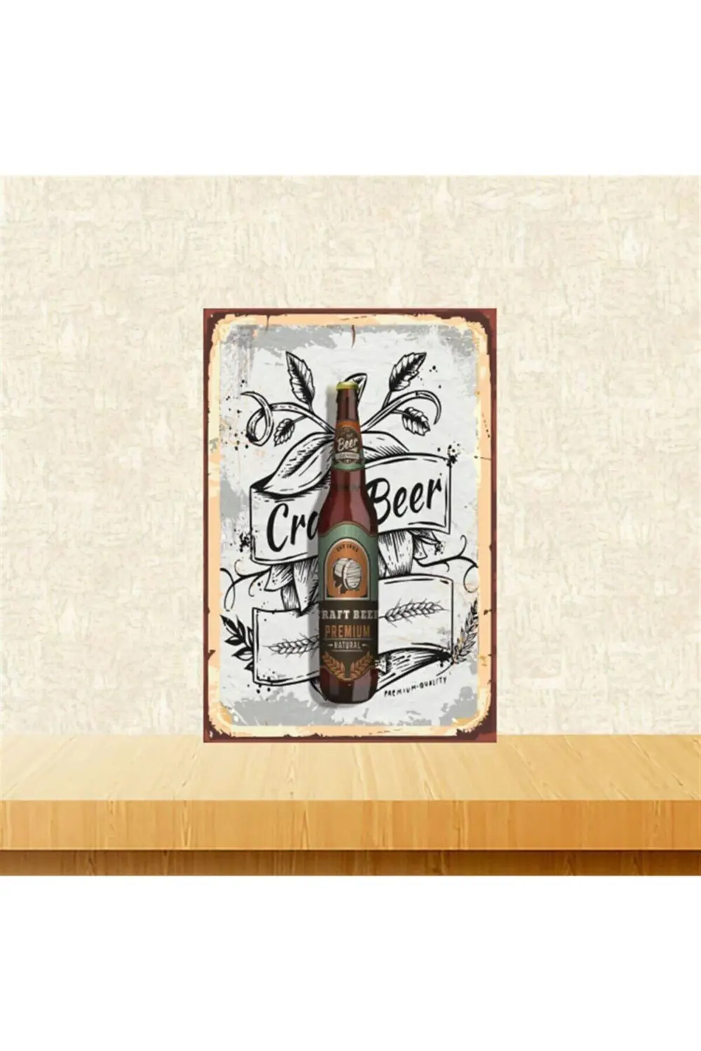 Craft Beer 20-30 Cm Retro Ahşap Tablo Tkfx5235