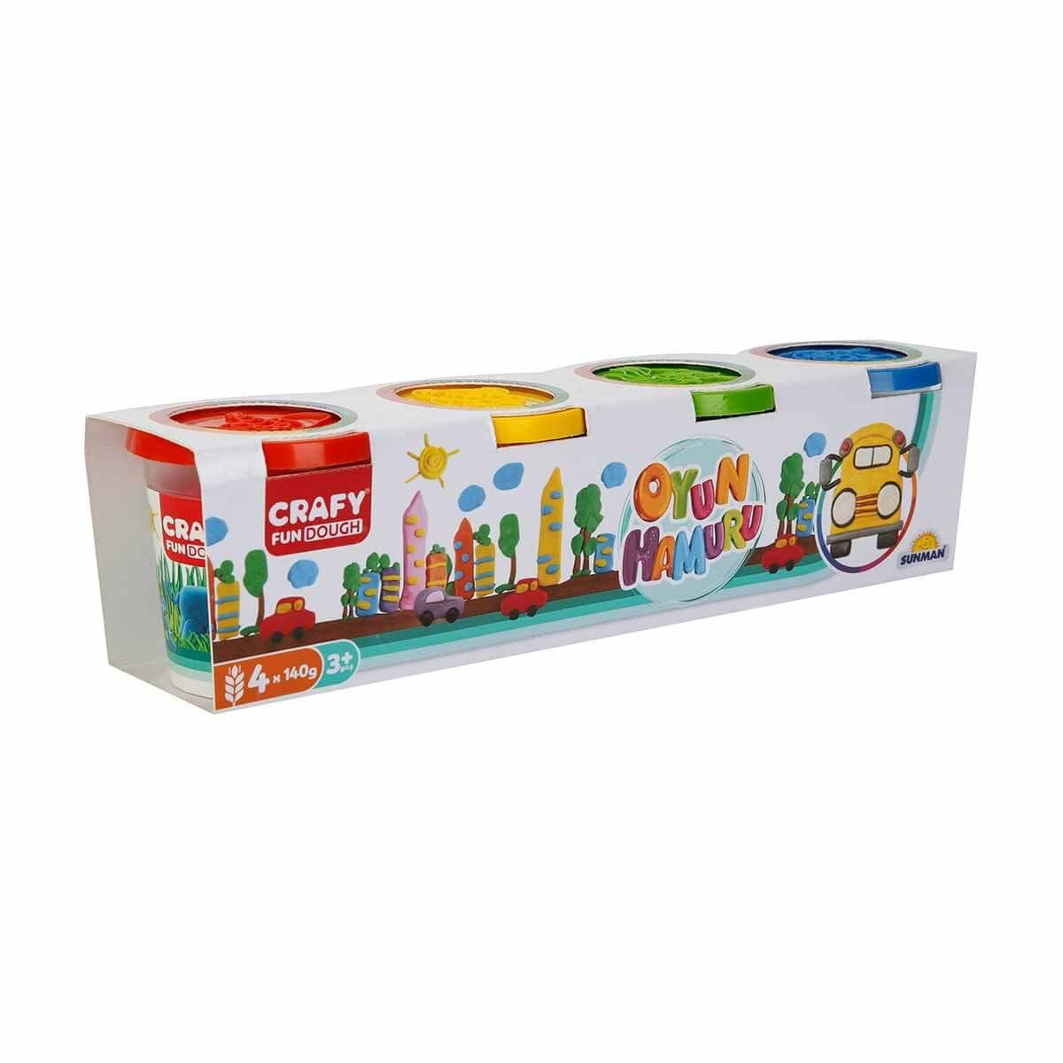 Crafy 4'lü Oyun Hamuru 520 Gr. Crafy 4'lü Oyun Hamuru 520 Gr.