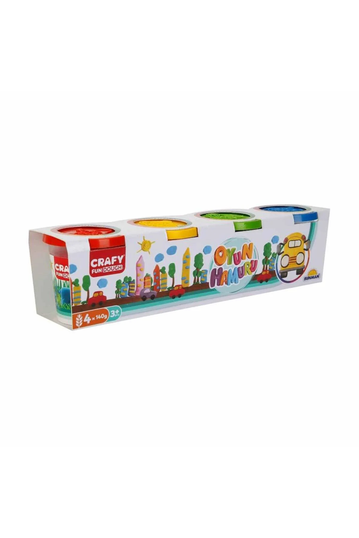 Crafy 4'lü Oyun Hamuru 520 Gr.
