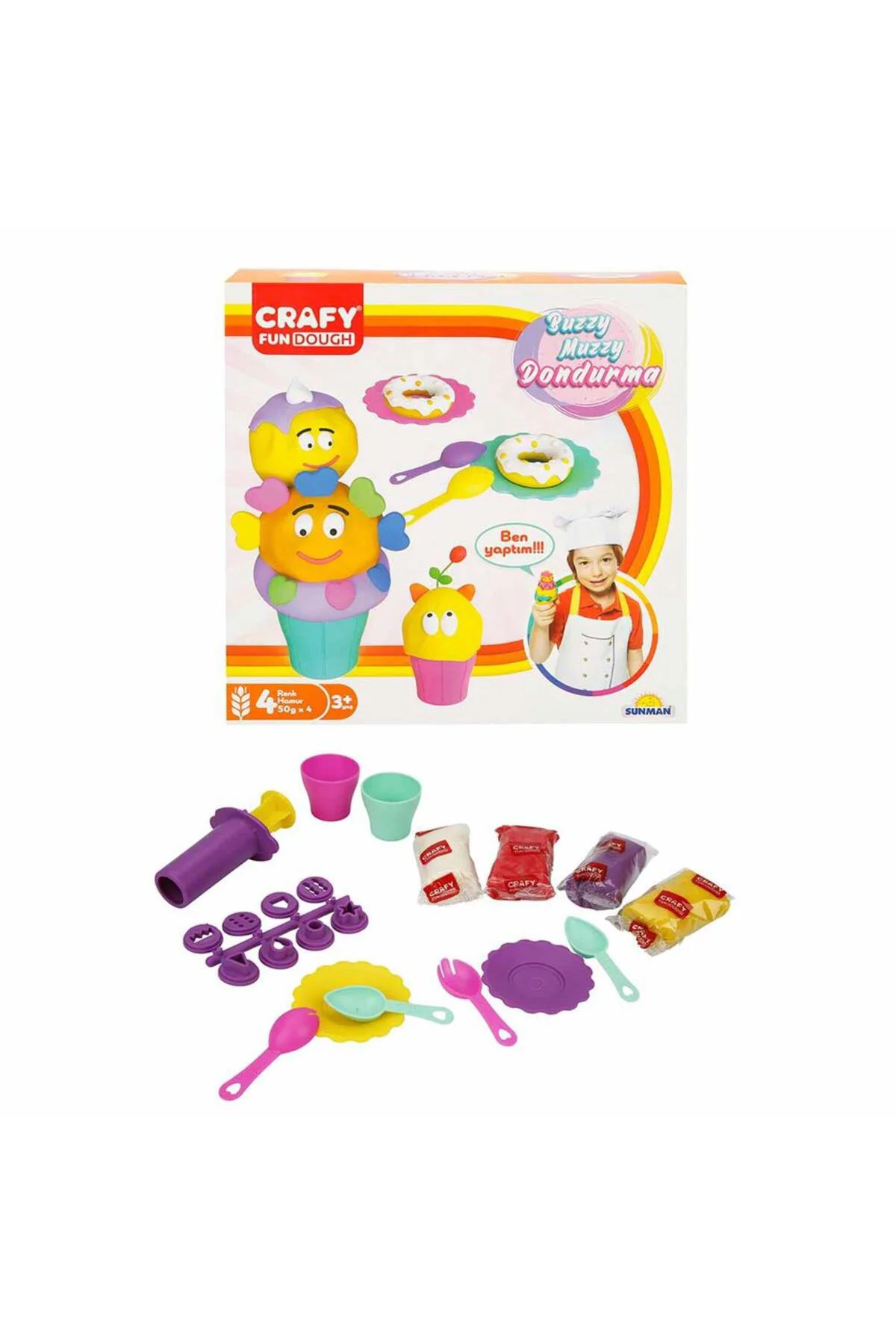 Crafy Buzzy Muzzy Dondurma Oyun Hamuru Seti 200 g 22 Parça
