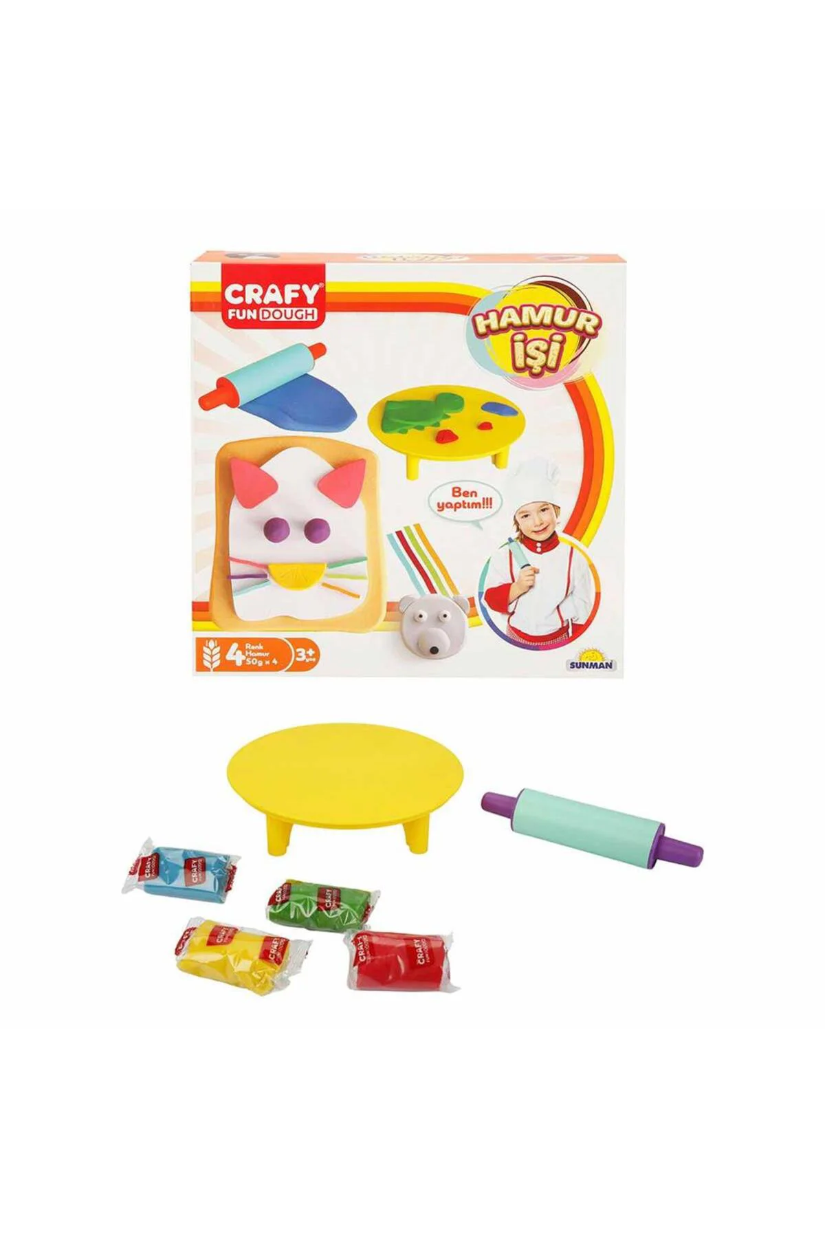 Crafy Hamur İşi Oyun Hamuru Seti 200 g 6 Parça