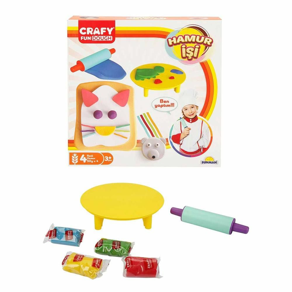 Crafy Hamur İşi Oyun Hamuru Seti 200 g 6 Parça Crafy Hamur İşi Oyun Hamuru Seti 200 g 6 Parça