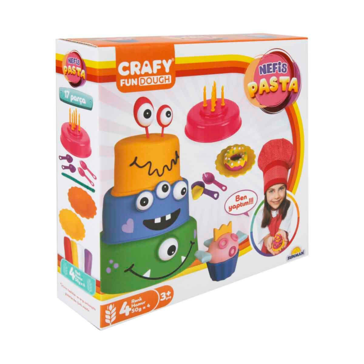 Crafy Nefis Pasta Oyun Hamur Seti 17 Parça 200 gr. Crafy Nefis Pasta Oyun Hamur Seti 17 Parça 200 gr.