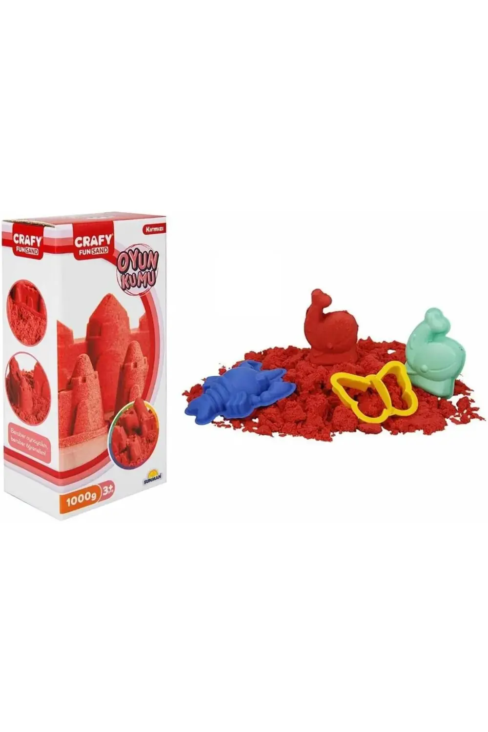 CRAFY Oyun Kumu 1000 gr Kırmızı 395519