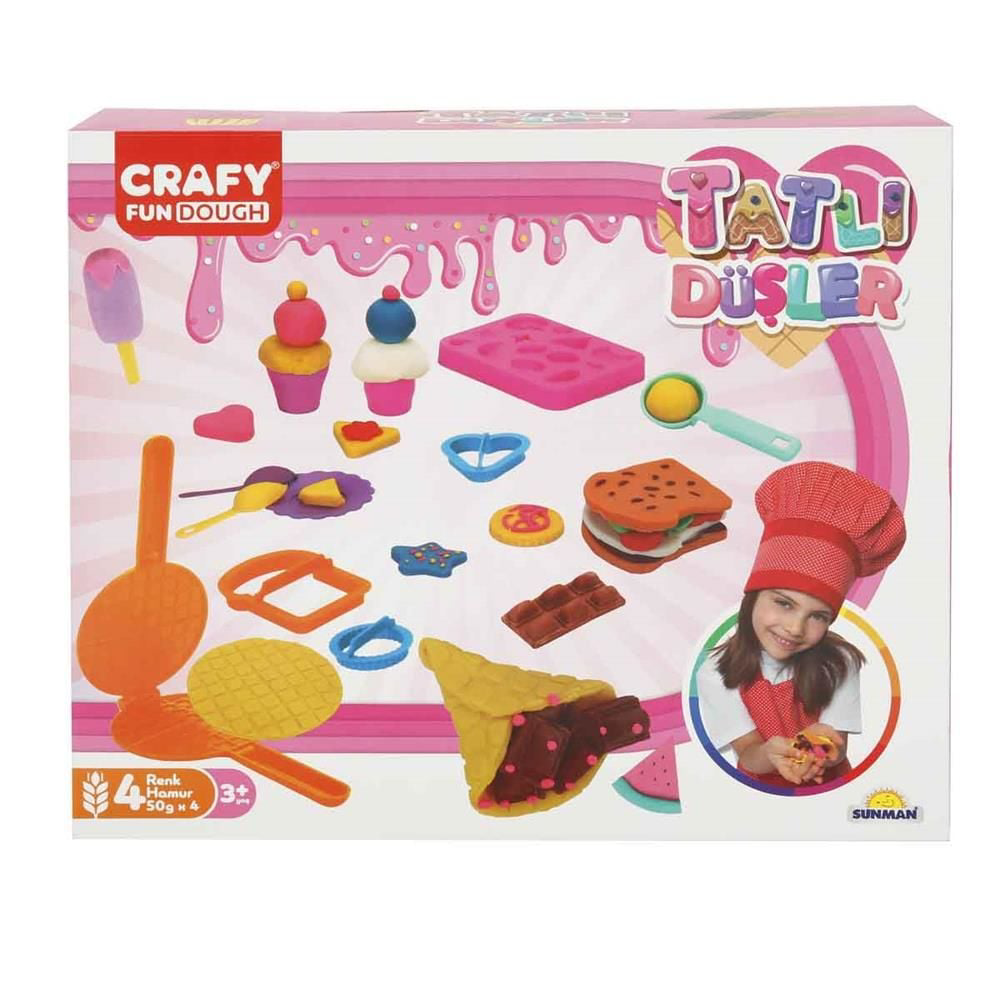 Crafy Tatlı Düşler Oyun Hamuru Seti 200 g 22 Parça Crafy Tatlı Düşler Oyun Hamuru Seti 200 g 22 Parça
