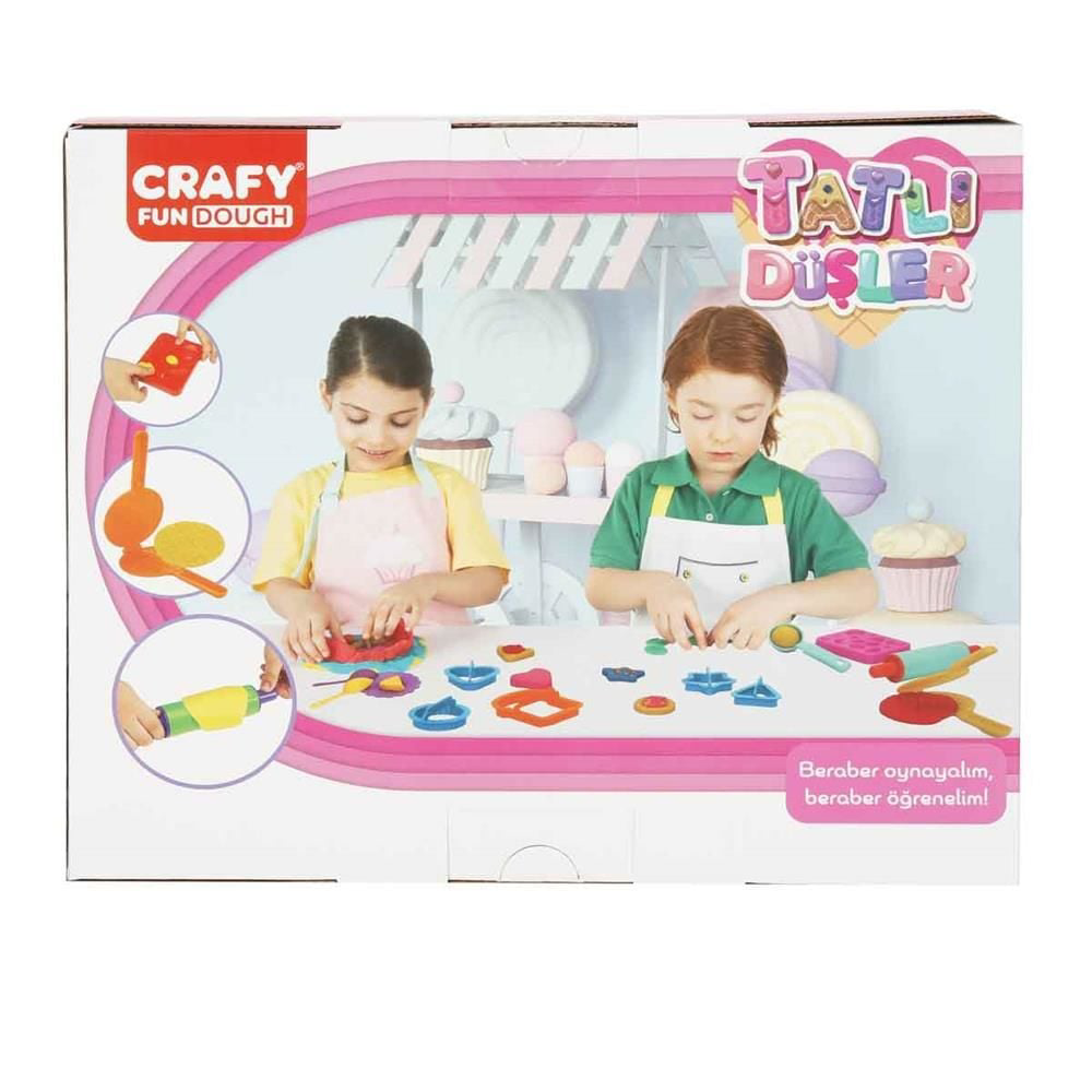 Crafy Tatlı Düşler Oyun Hamuru Seti 200 g 22 Parça Crafy Tatlı Düşler Oyun Hamuru Seti 200 g 22 Parça