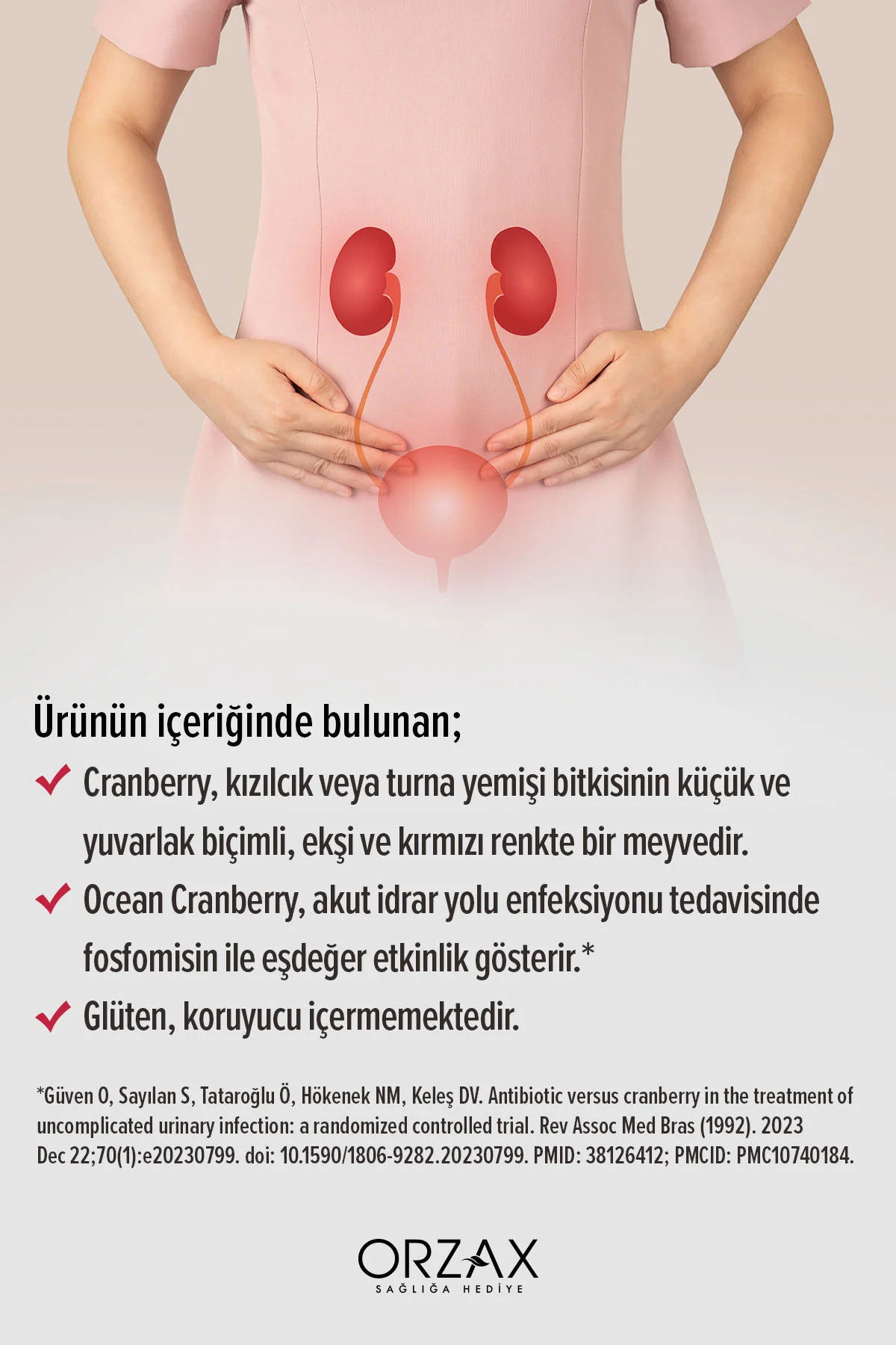 Cranberry - Turna Yemişi Ekstresi Proantosiyanidin (PAC) İçeren Takviye Edici Gıda- 30 Kapsül