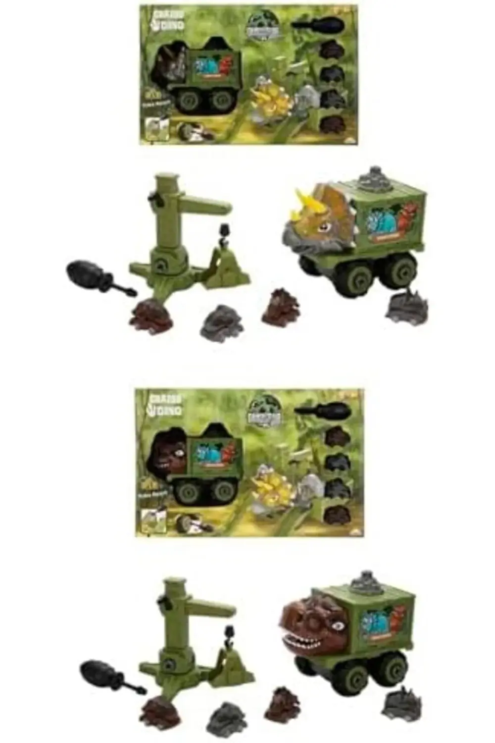 Crazoo Dino Sök Tak Dinozor T-Rex/Triceratops 27 parça 2 adet 395