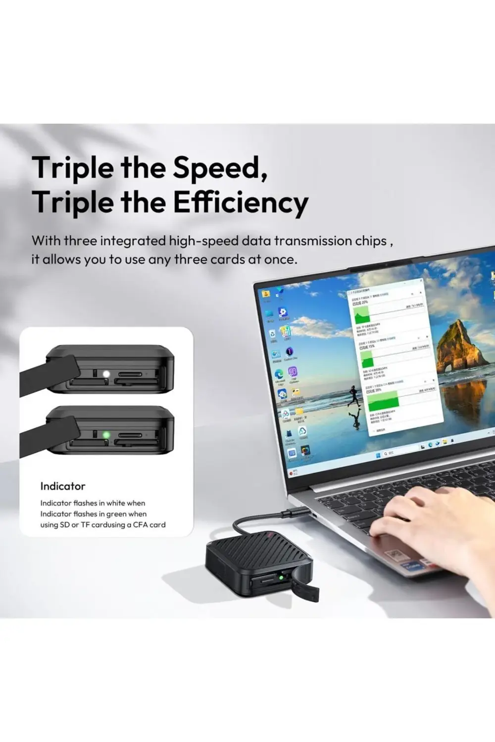 CRC10 3-in-1 Kart Okuyucu ve Kutusu