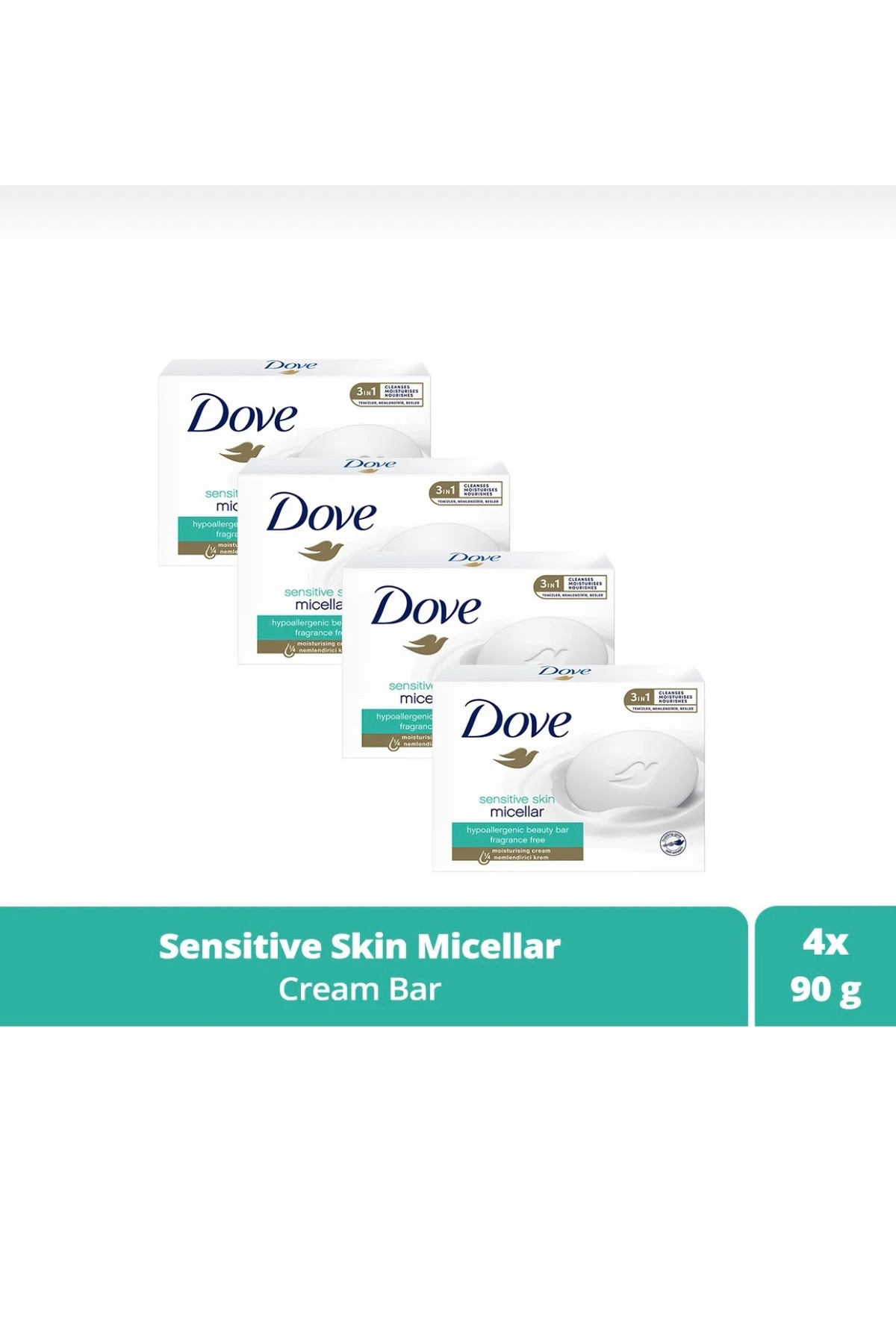 Cream Bar Sensitive Skin Sabun 90gr - 4 Adet
