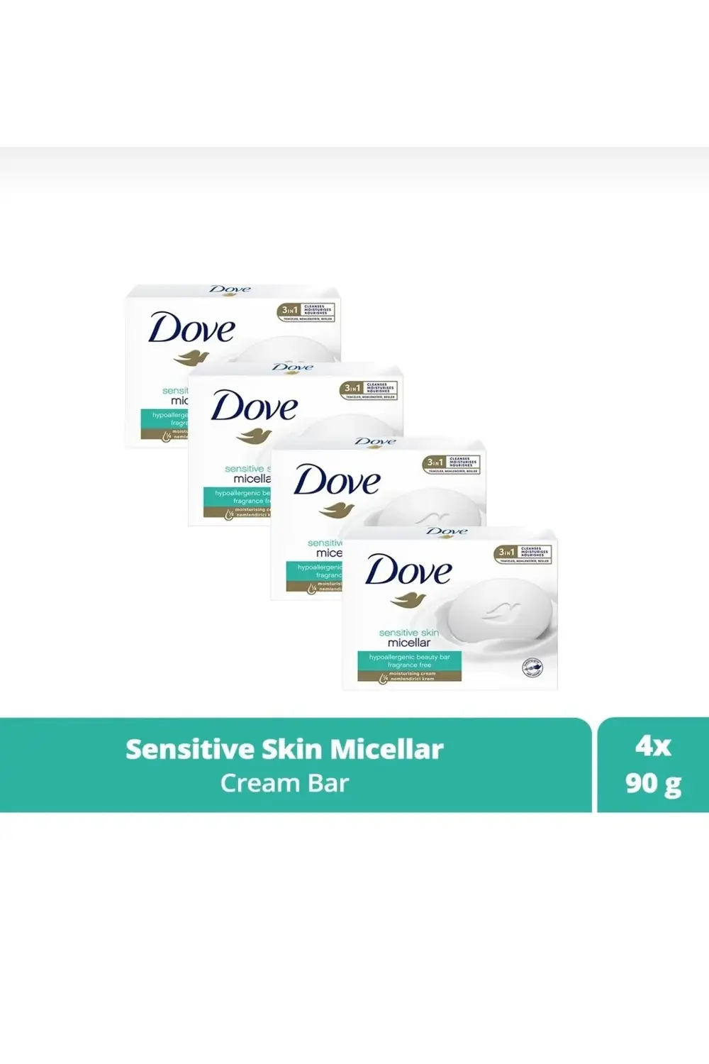 Cream Bar Sensitive Skin Sabun 90gr - 4 Adet