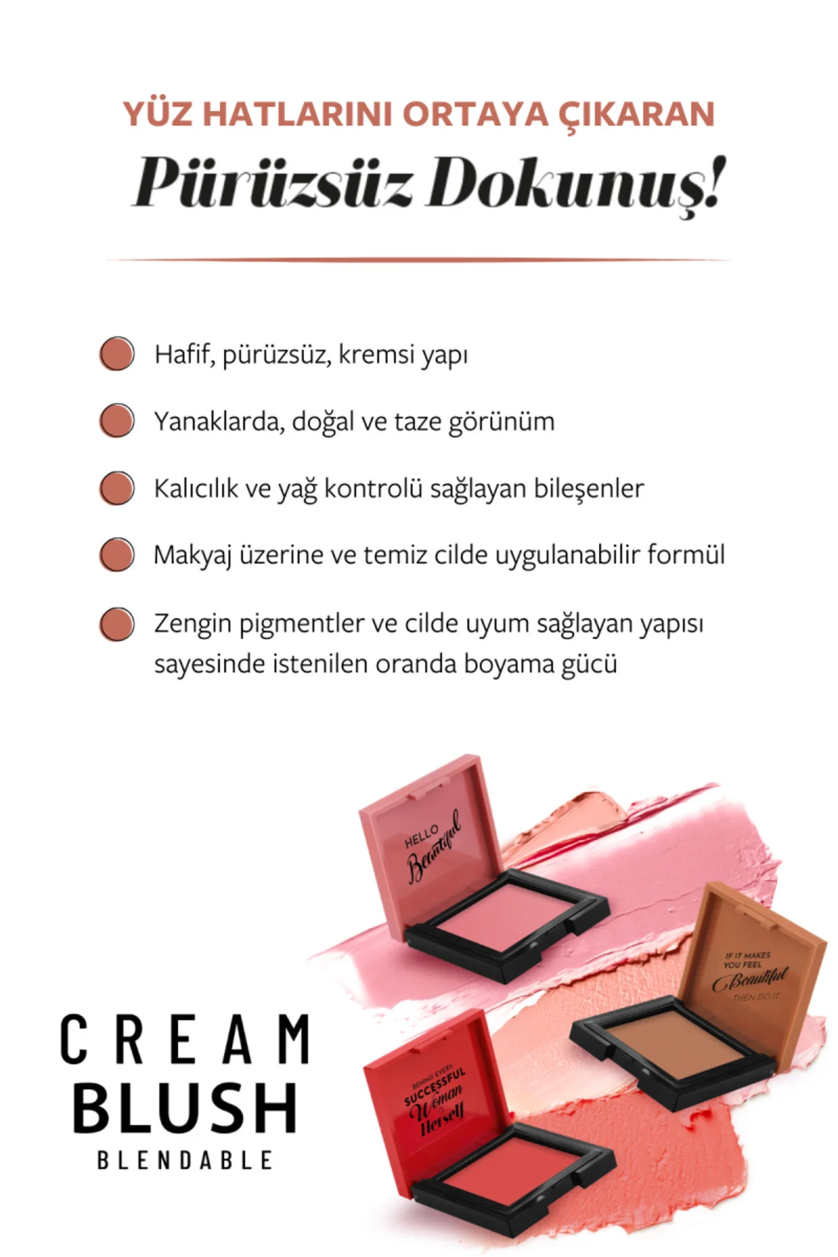 Cream Blush - Krem Allık 44 Blossom