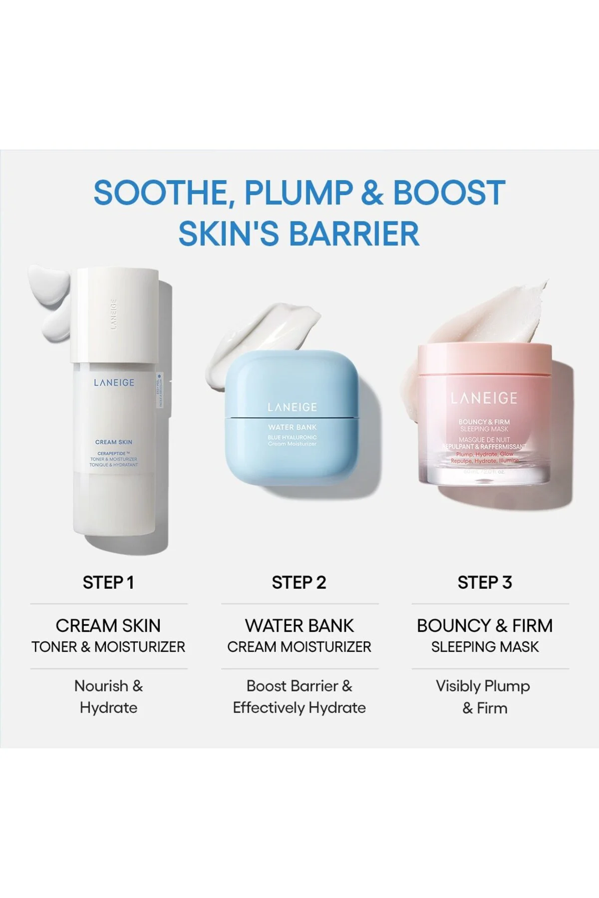 Cream Skin Refillable Toner & Moisturizer with Ceramides and Pept