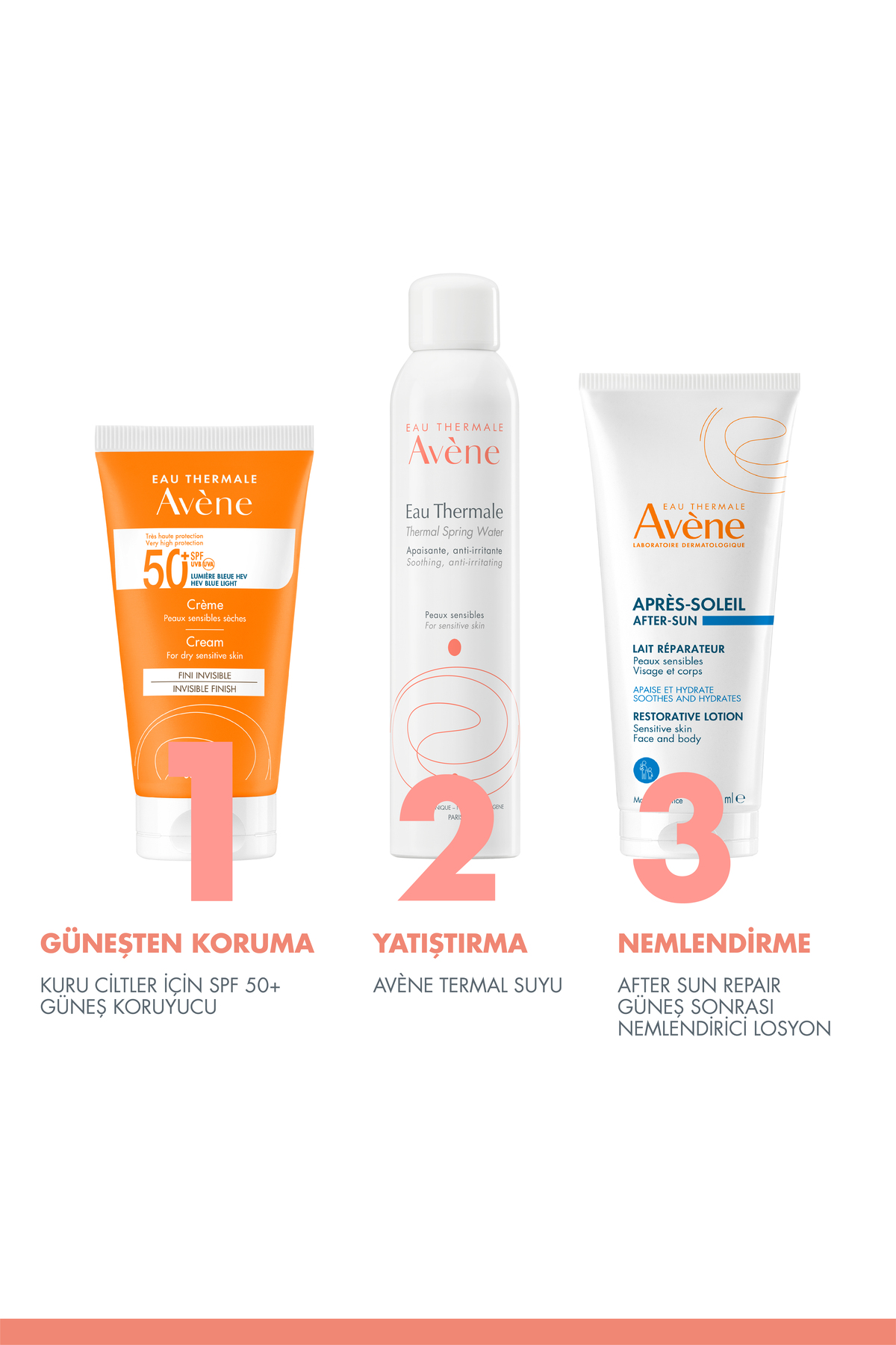 Avene Cream Spf50+ Kuru Ciltler İçin Nemlendirici Güneş Kremi 50 Ml