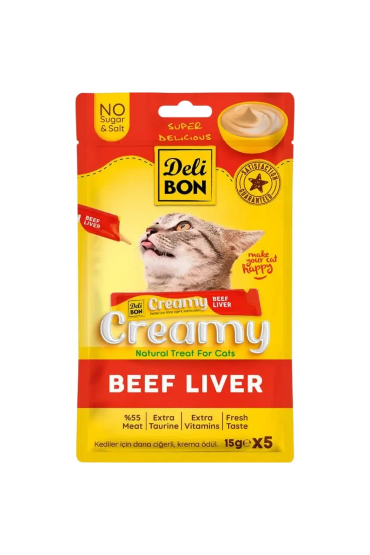 Creamy Kedi Ödül Dana Ciğerli 5*15 G