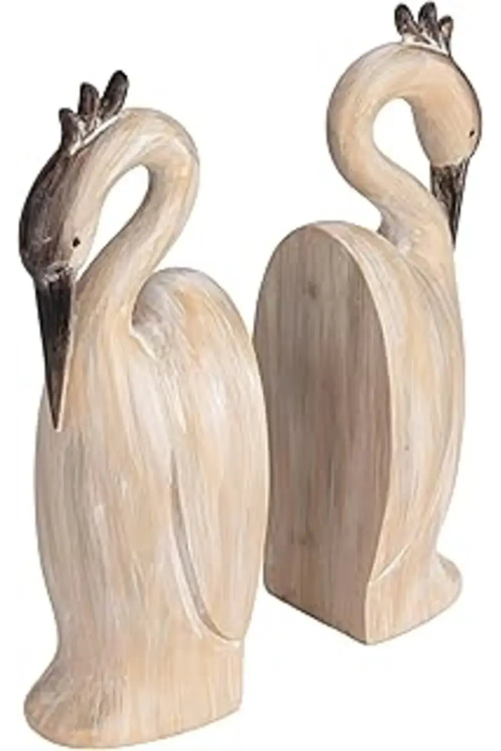 Creative Co-Op Reçine Balıkçıl Kitap Ayrığı, Krem, 2'Li Set