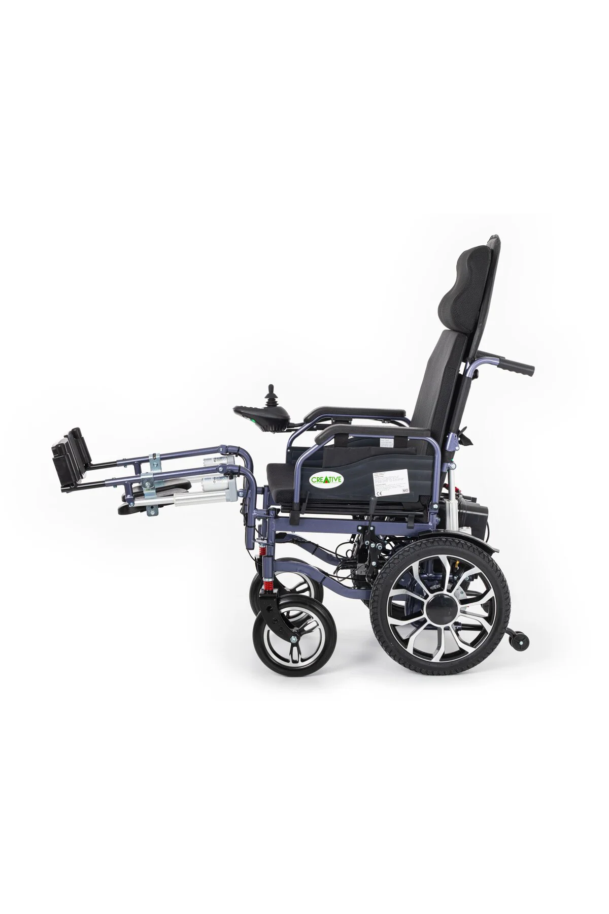Creative CR-8012 Akülü Tekerlekli Sandalye KUMANDALI MİNDER HEDİYELİ Motorlu Sırtı Yatar, Motorlu Ayakları Kalkar