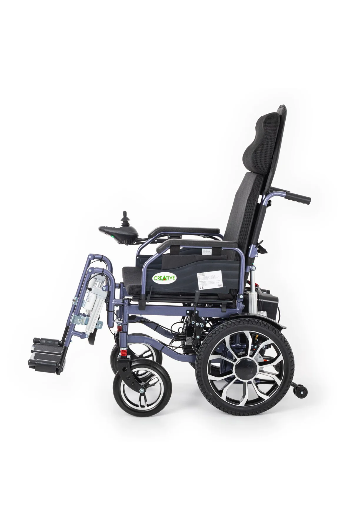 Creative CR-8012 Akülü Tekerlekli Sandalye KUMANDALI MİNDER HEDİYELİ Motorlu Sırtı Yatar, Motorlu Ayakları Kalkar
