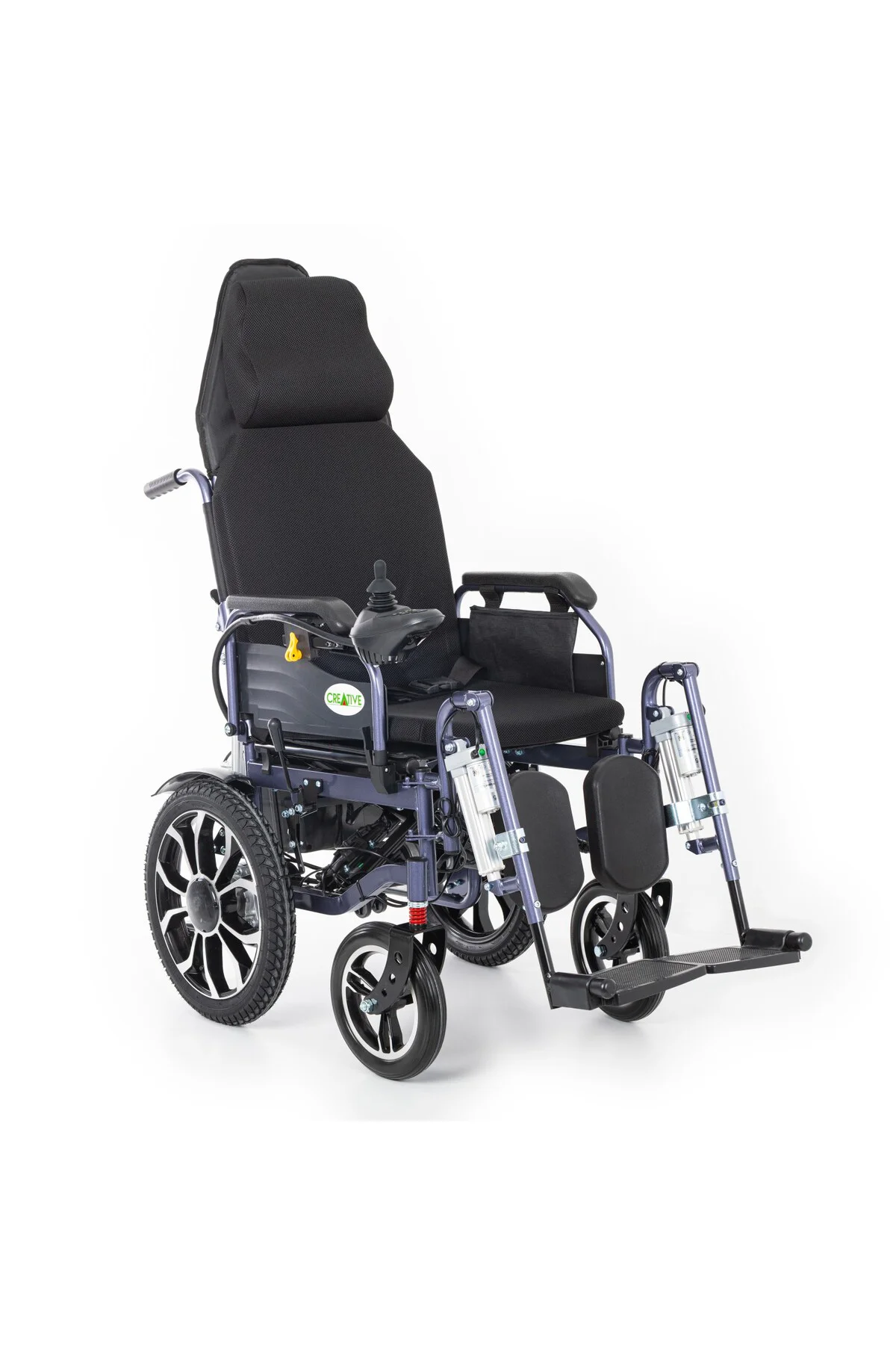 Creative CR-8012 Akülü Tekerlekli Sandalye KUMANDALI MİNDER HEDİYELİ Motorlu Sırtı Yatar, Motorlu Ayakları Kalkar