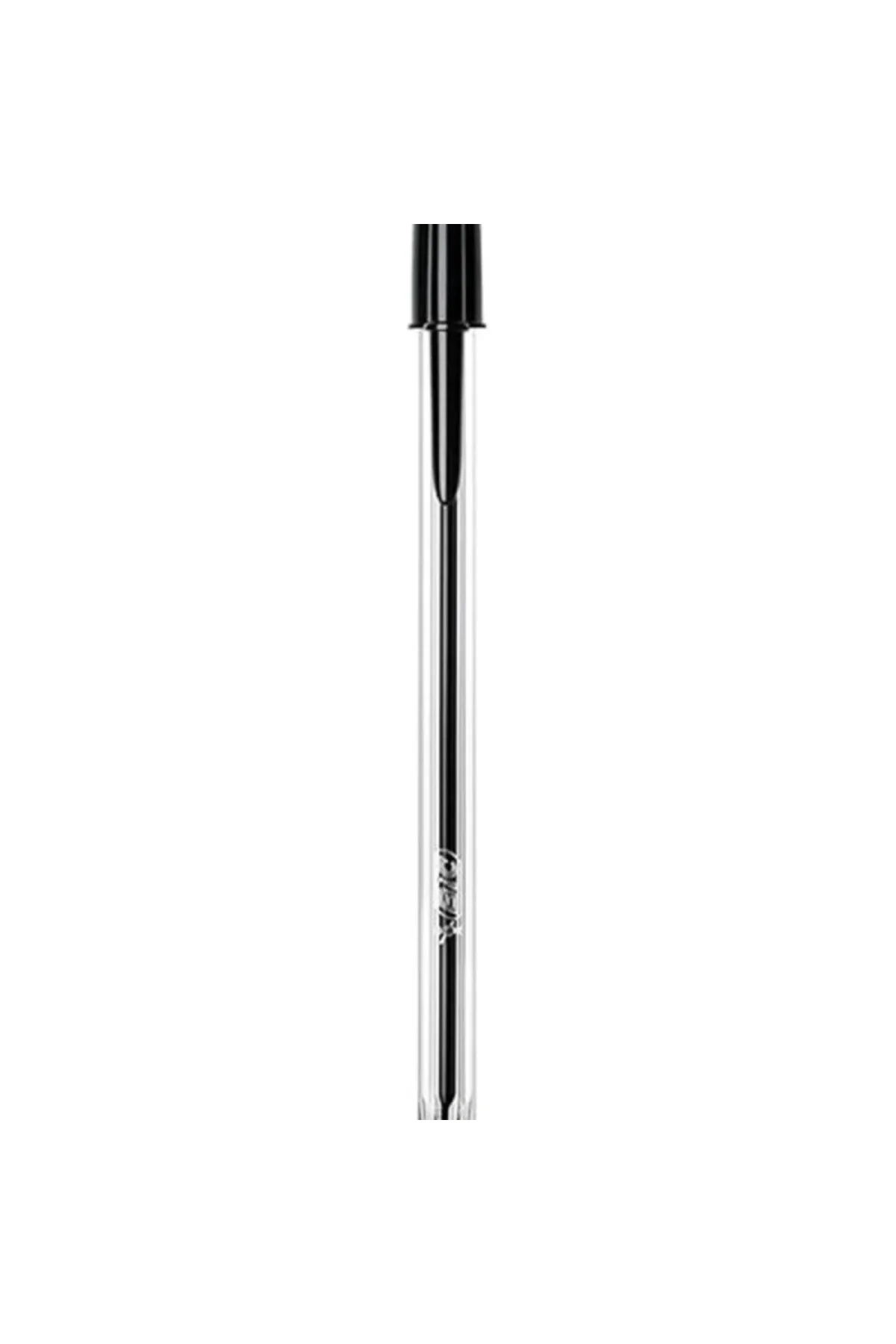 Cristal Medium Tükenmez Kalem Siyah 50'Li Kutu, 1.0 Mm Orta Kalınlıkta Uç, Şeffaf Gövde, Delik