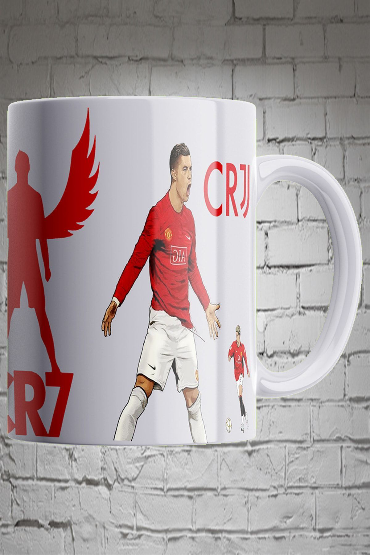 Remonz Crıstıano Ronaldo Cr7 3 Tarafı Baskılı Porselen Kupa