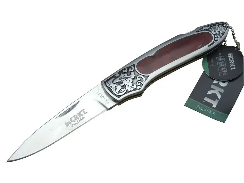 Crkt Cr 0128 Rd Kamp Çakı 18 Cm - Metal Desenli Sap, Kılıflı, Kutulu