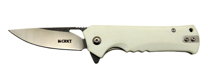 Crkt Muskie 202 AWY Beyaz Kamp / Outdoor Çakı 18cm - Yarı Otomati