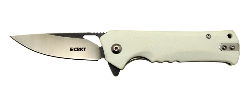 Crkt Muskie 202 Awy Beyaz Kamp / Outdoor Çakı 18cm - Yarı Otomati