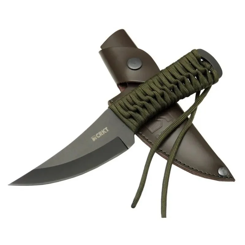 CrKT Scrub Fixed 2712 BK Kamp Bıçağı - 22.5cm Sabit Bıçak, Deri Kılıf, Outdoor Kamp Aksesuarı Fiyatı, Yorumları ve Özellikleri