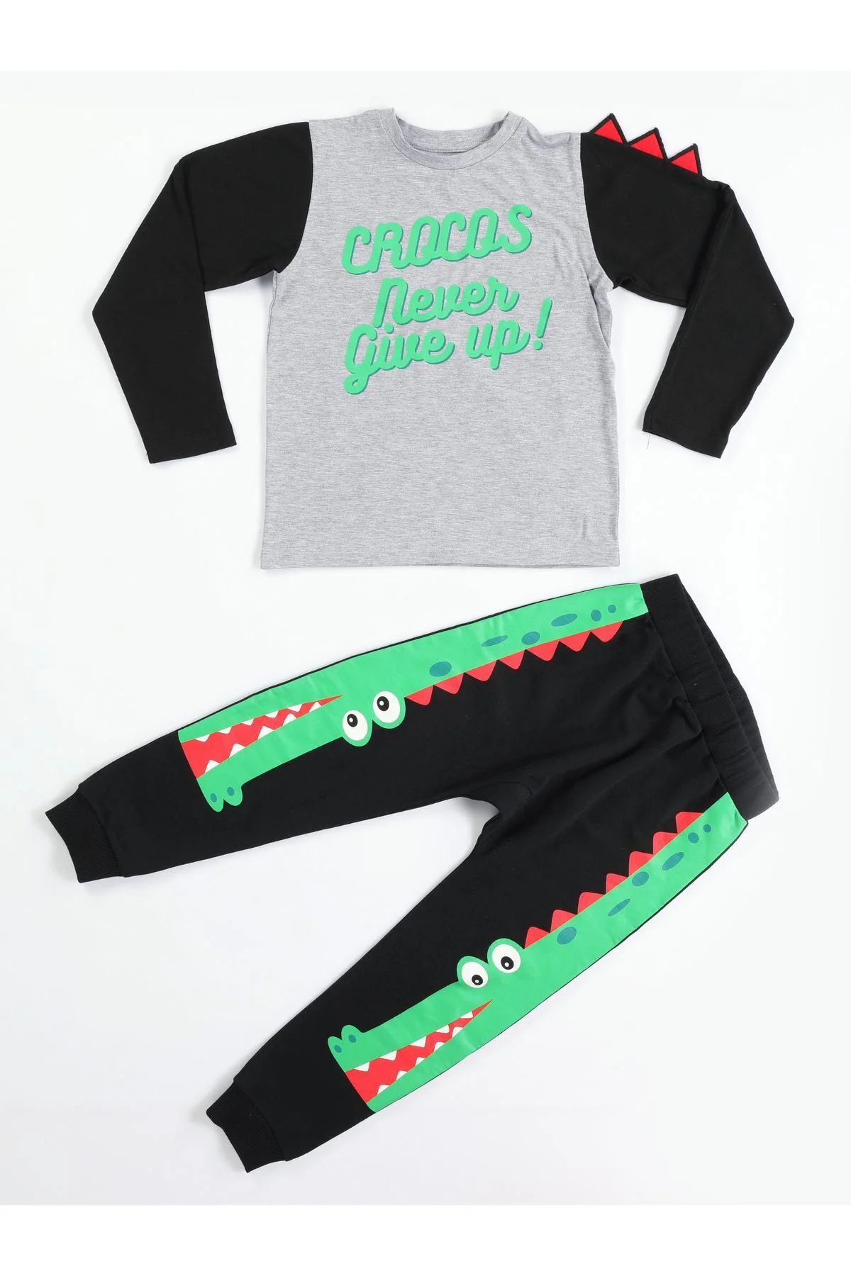 Crocos Siyah Erkek Çocuk Pantolon+T-shirt Takım