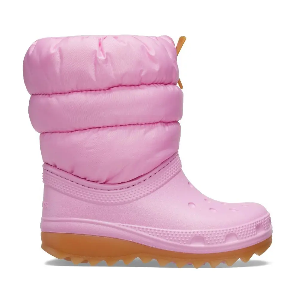 CROCS Classic Neo Puff Boot T Pink Tweed/Gum Çocuk Bot 207684-6XQ