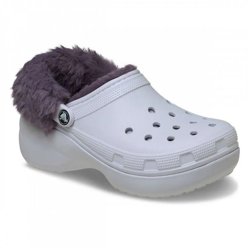 Crocs Classic Platform Fuzz Lined Clog Frosted Grape Terlik 21285