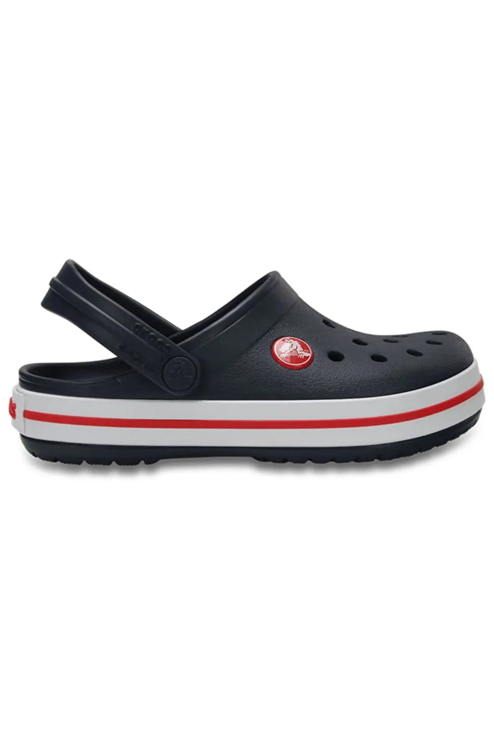 CROCS Crocband Clog Çocuk Lacivert Kenarı Kırmızı Çizgili Terlik 
