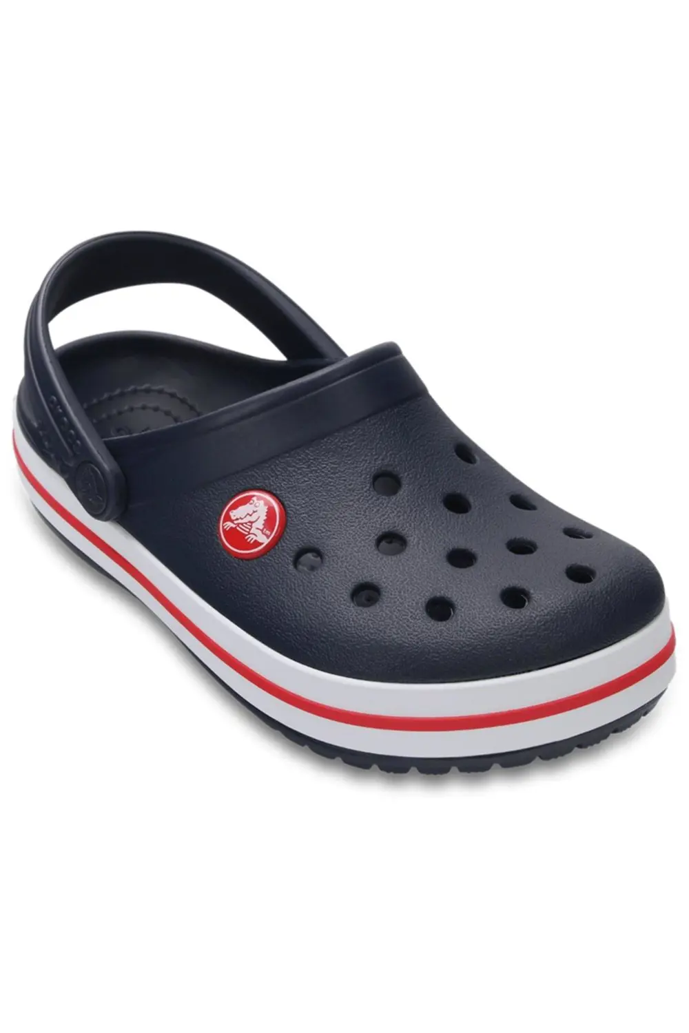 CROCS Crocband Clog Çocuk Lacivert Kenarı Kırmızı Çizgili Terlik 