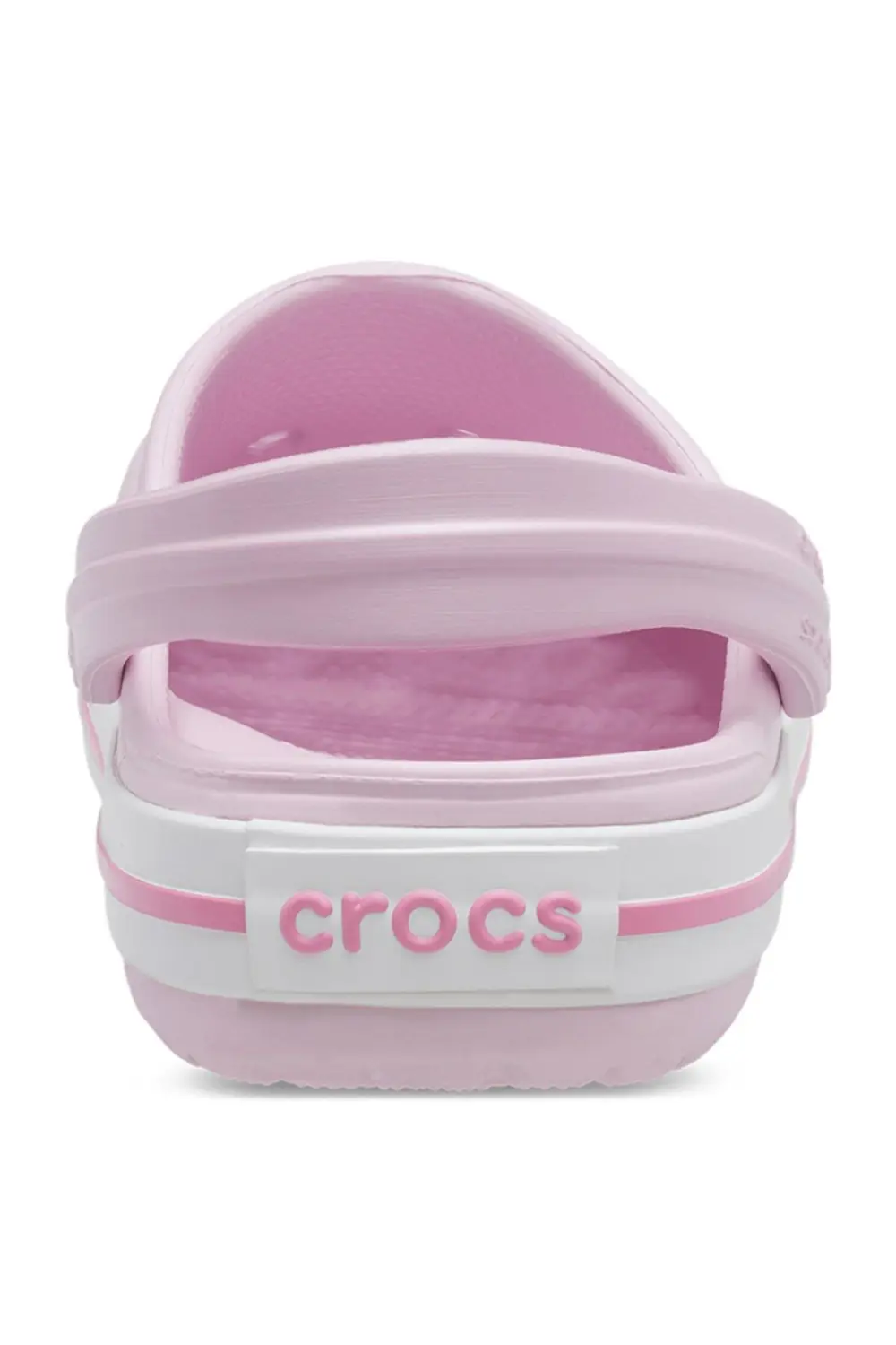 CROCS Crocband Clog Çocuk Pembe Kenarı Pembe Çizgili Terlik / San CROCS Crocband Clog Çocuk Pembe Kenarı Pembe Çizgili Terlik / San