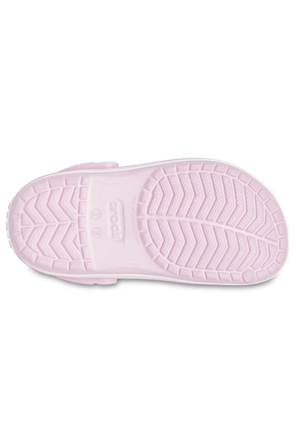 CROCS Crocband Clog Çocuk Pembe Kenarı Pembe Çizgili Terlik / San CROCS Crocband Clog Çocuk Pembe Kenarı Pembe Çizgili Terlik / San