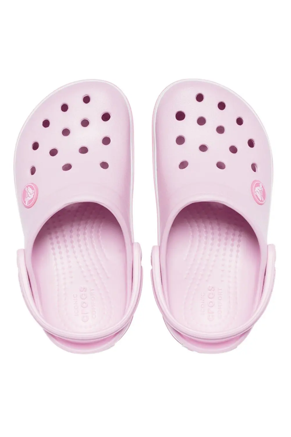 CROCS Crocband Clog Çocuk Pembe Kenarı Pembe Çizgili Terlik / San CROCS Crocband Clog Çocuk Pembe Kenarı Pembe Çizgili Terlik / San