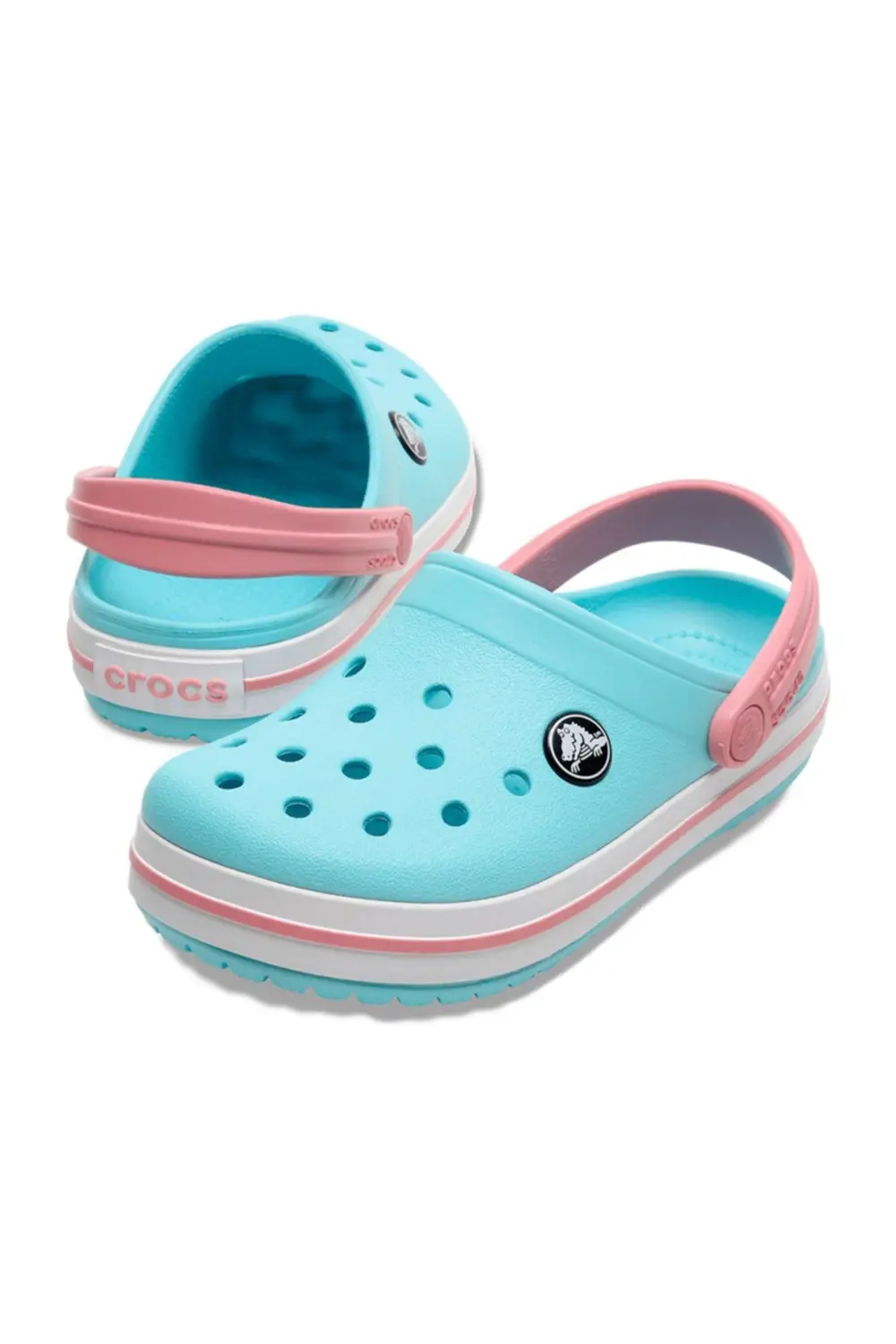 CROCS Crocband Clog Çocuk Turkuaz Kenarı Pembe Terlik / Sandalet 