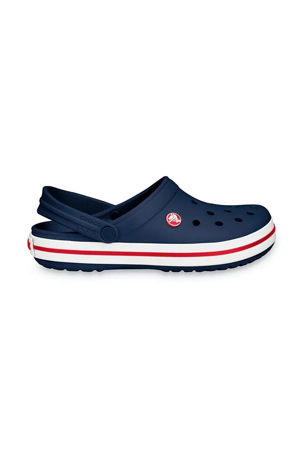 CROCS Crocband Unisex Lacivert Kenarı Kırmızı Çizgili Terlik / Sa