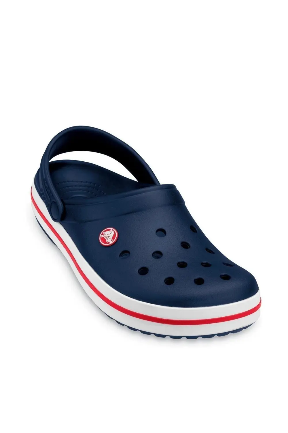 CROCS Crocband Unisex Lacivert Kenarı Kırmızı Çizgili Terlik / Sa
