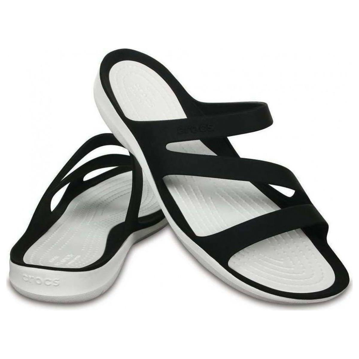Crocs  Swiftwater Sandal Black/White Terlik 203998-066