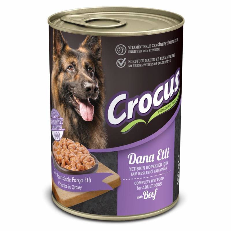 Crocus  Dana Etli Köpek Yaş Mama 400Gr