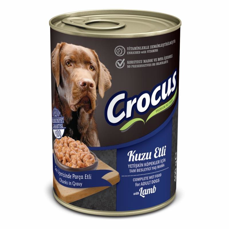 Crocus  Kuzu Etli Köpek Yaş Mama 400Gr