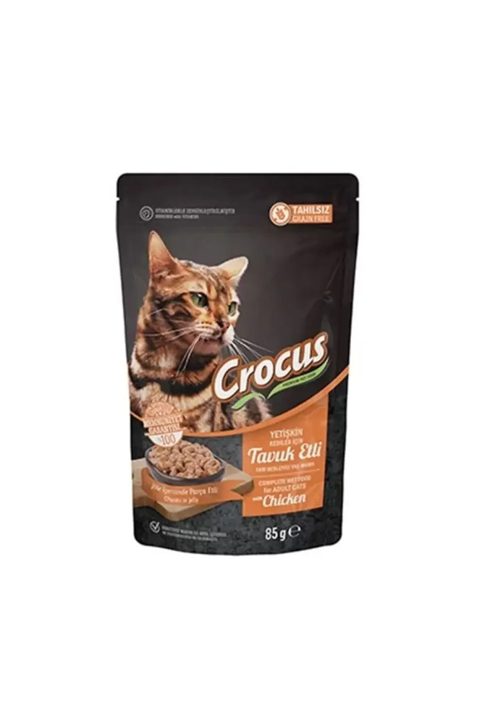 Crocus Tahılsız Pouch Jöleli Tavuklu Yetişkin Konserve Kedi Mamas