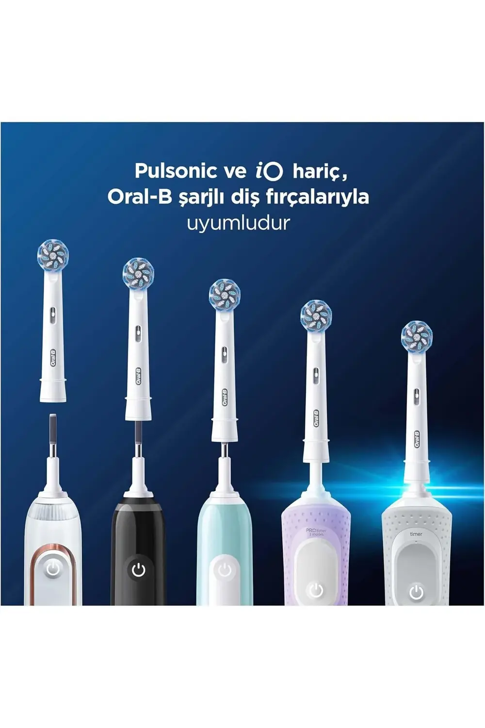 Cross Action Şarjlı Diş Fırçası Yedek Başlığı 6 Adet